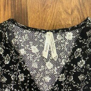 Floral Black Dress